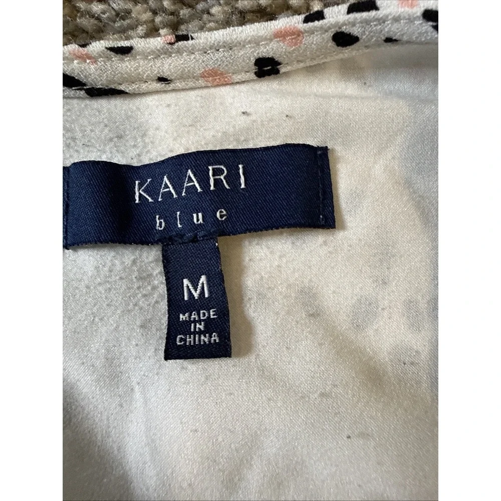 Kaari Women's Flounce Blouse Polka Dot Multicolor Size Medium - Picture 7 of 8